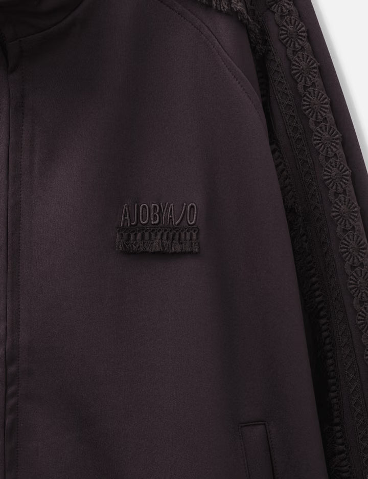 Multi Lace Trim Raglan Track Jacket