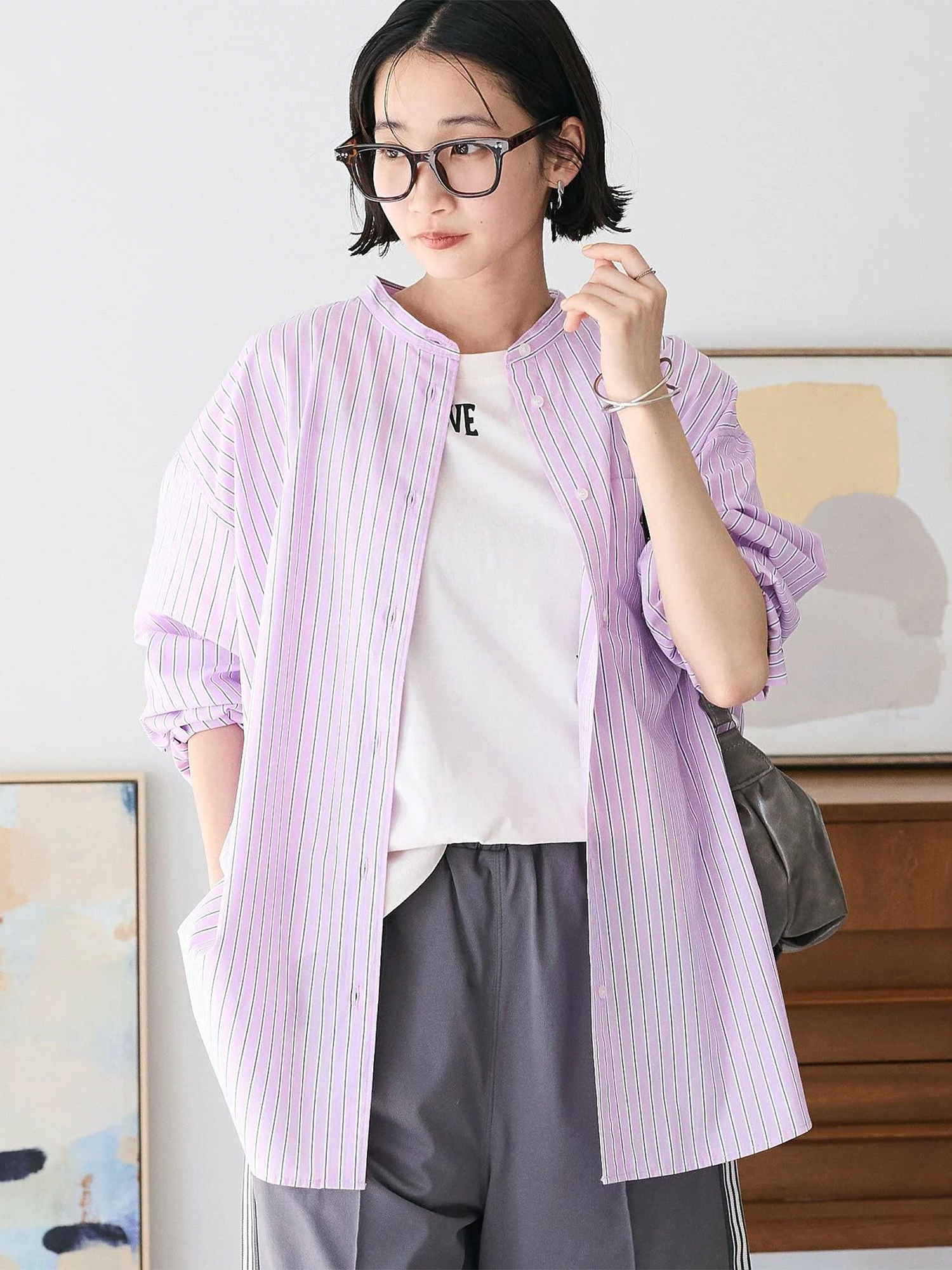 Hayato Band Collar Shirt