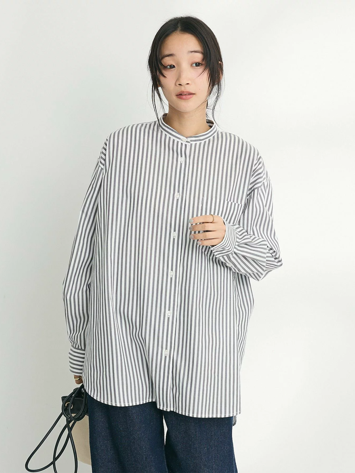 Hayato Band Collar Shirt