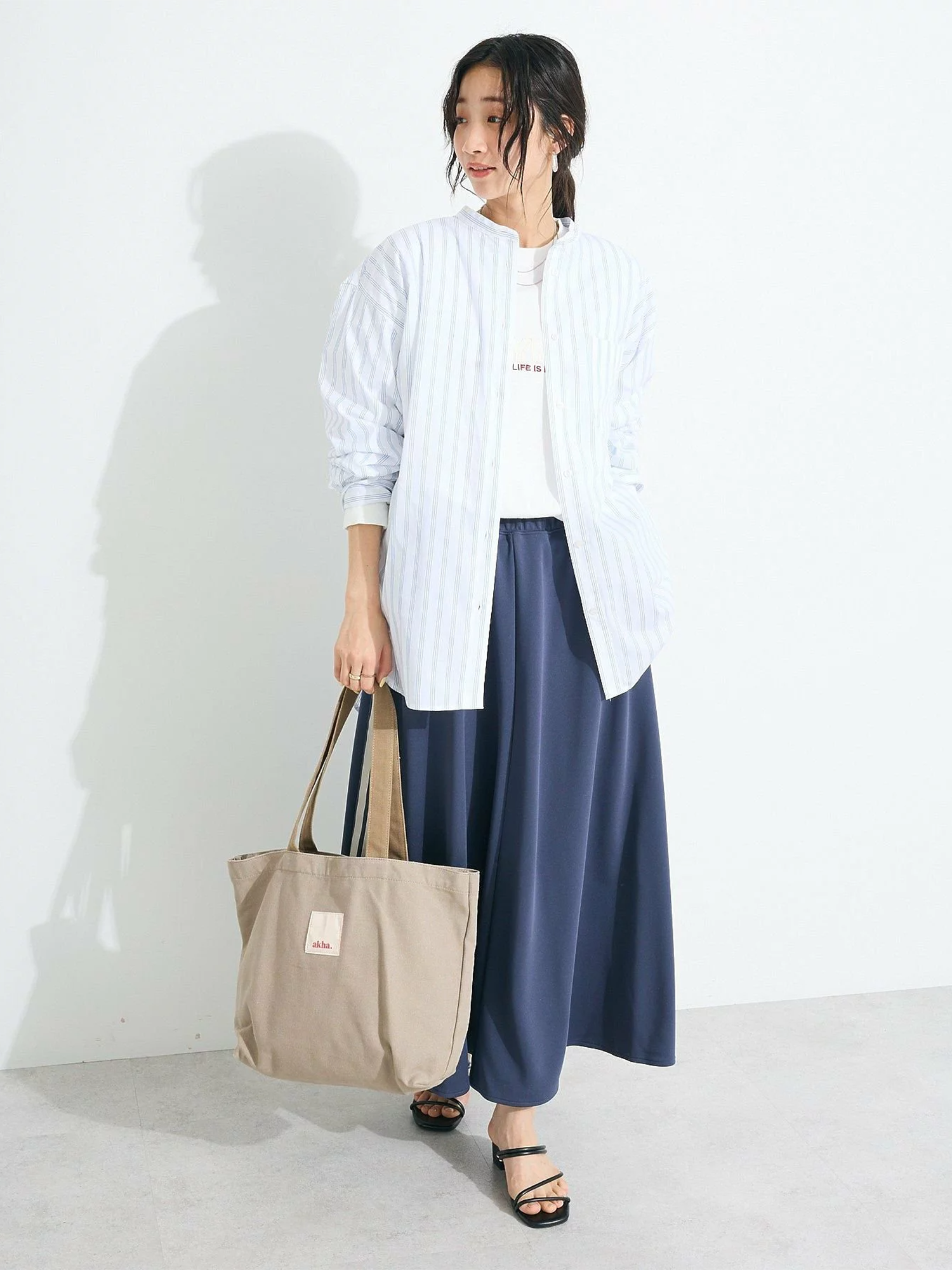 Hayato Band Collar Shirt