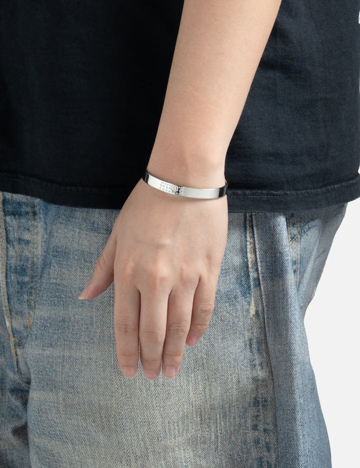 Numeric Minimal Signature Cuff Bracelet