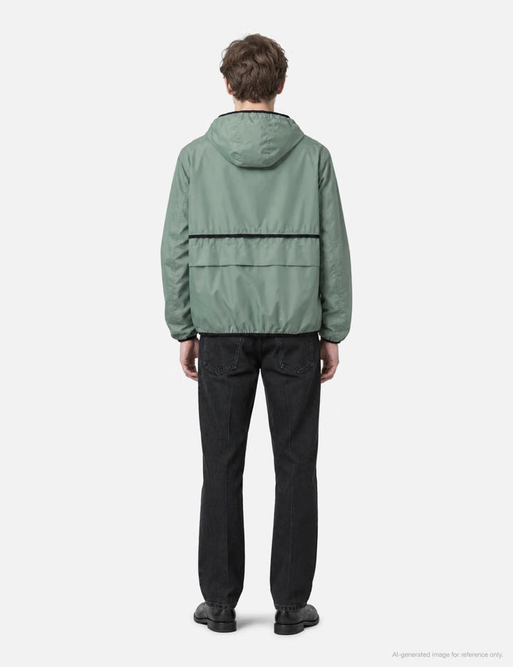 Nylon Jacket With Drawstring Pockets