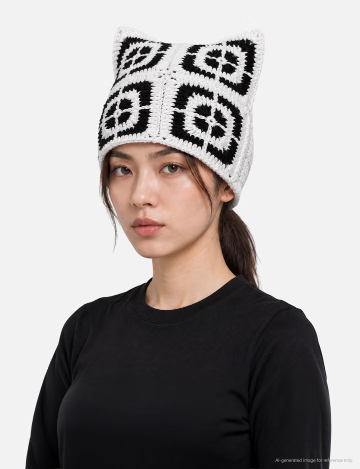 Oreo Crochet Cat Hat
