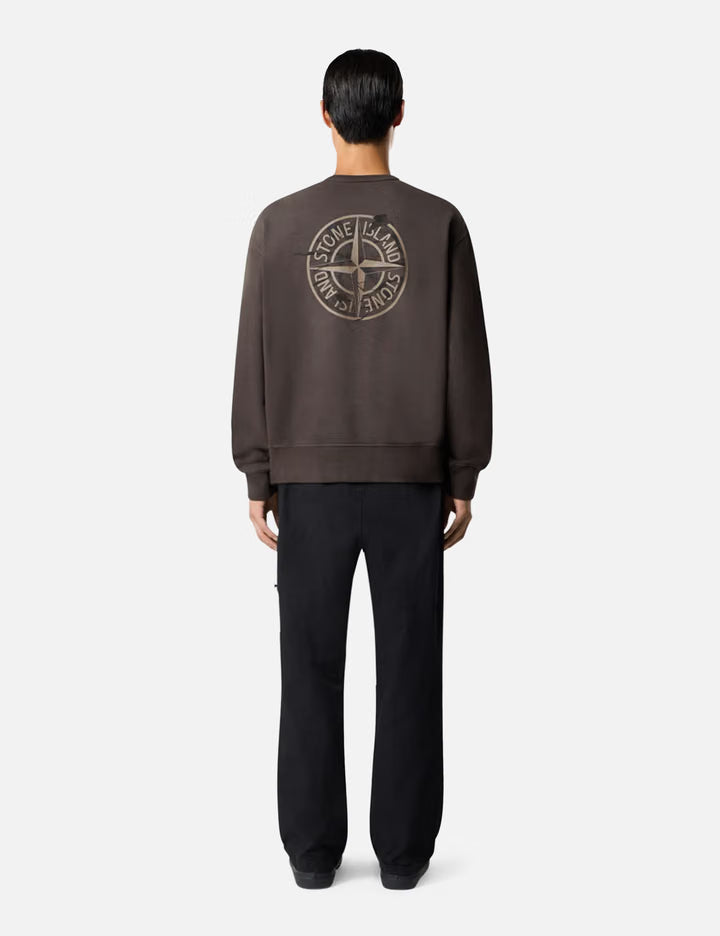 Organic Cotton Fleece Oversized-Fit Crewneck Sweatshirt