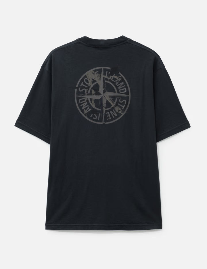 Organic Cotton Jersey T-Shirt With 'Camo' Print