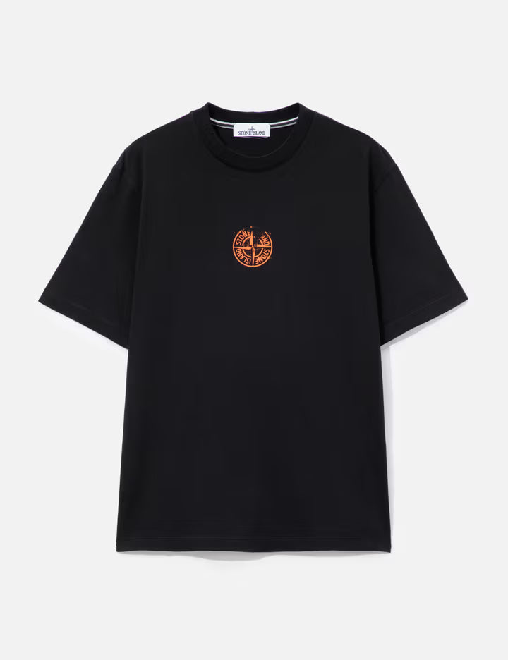 Organic Cotton Jersey T-Shirt With 'Vertical Placement' Print