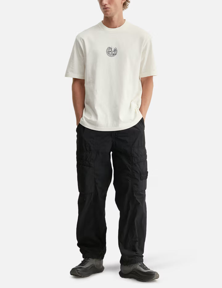 Organic Cotton Jersey T-Shirt With 'Vertical Placement' Print