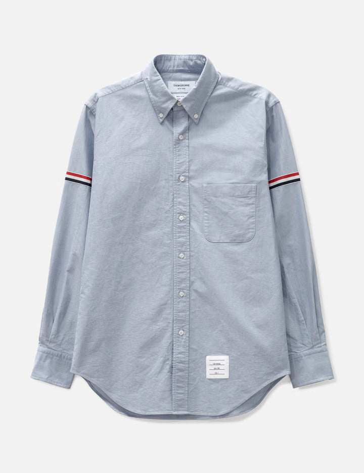 Oxford Striped Grosgrain Armband Classic Shirt