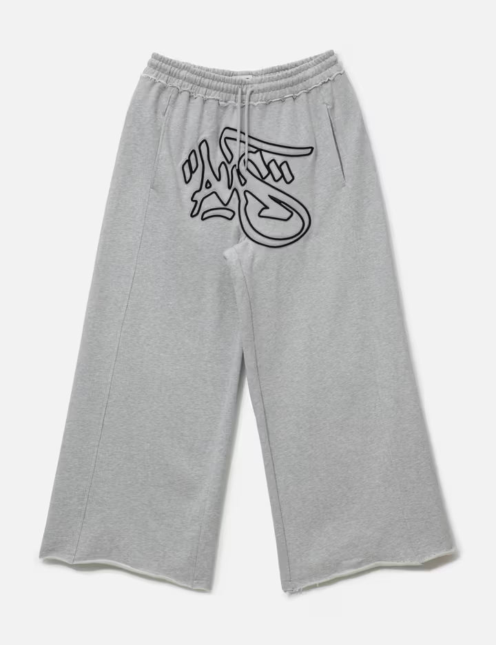 Mikheil Wide Sweat Pants With Embroidery