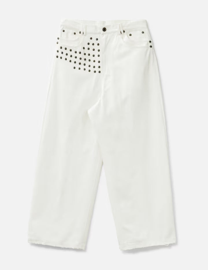 "Devlin" Studded Waxed Baggy Denims