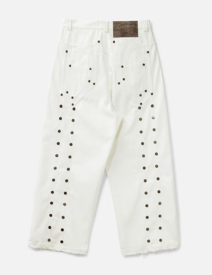 "Devlin" Studded Waxed Baggy Denims