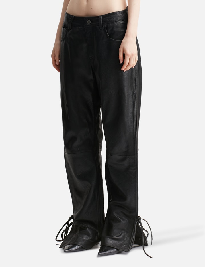 Baggy String Leather Trousers