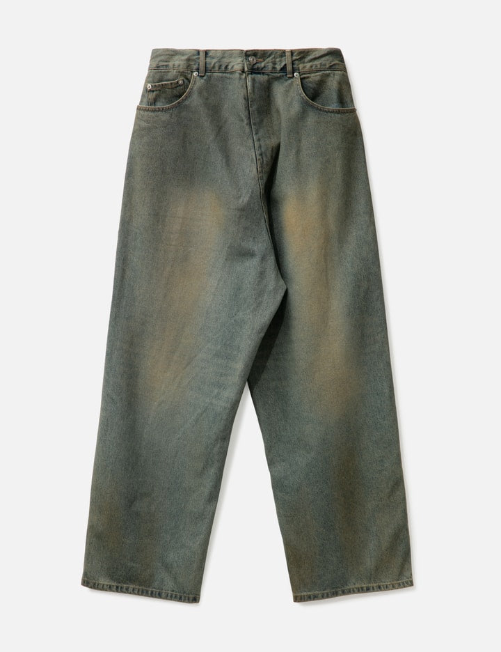 Coated Backward Denim Pants