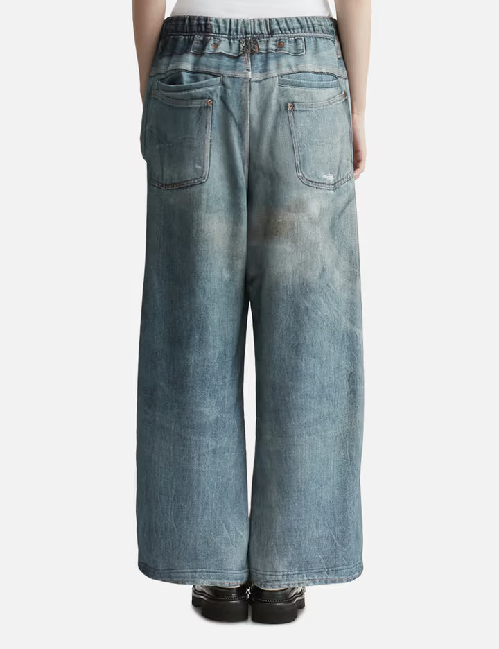 Trompe L'Oeil Denim Sweatpants