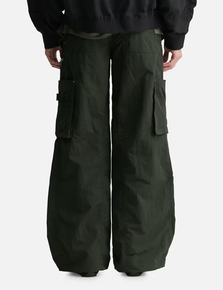 Mixed Layered Tie Jogger Pants