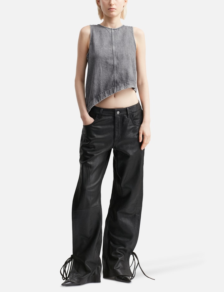 Baggy String Leather Trousers