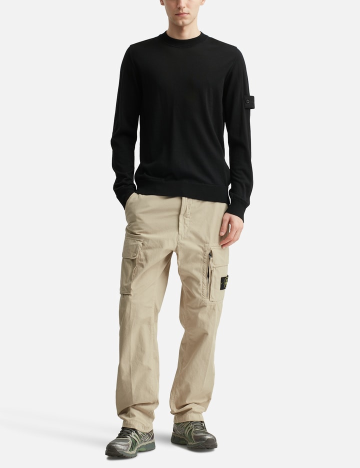 Canvas Weave Cotton Cargo Trousers