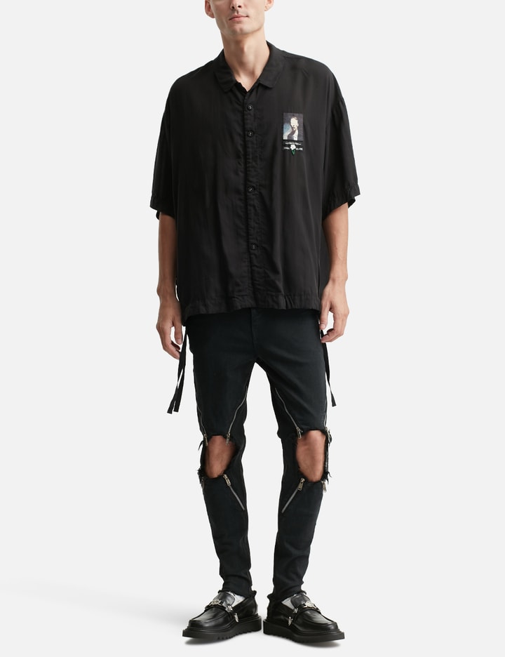 UC1E4515-2 Stretch Denim 4 Zips Jeans