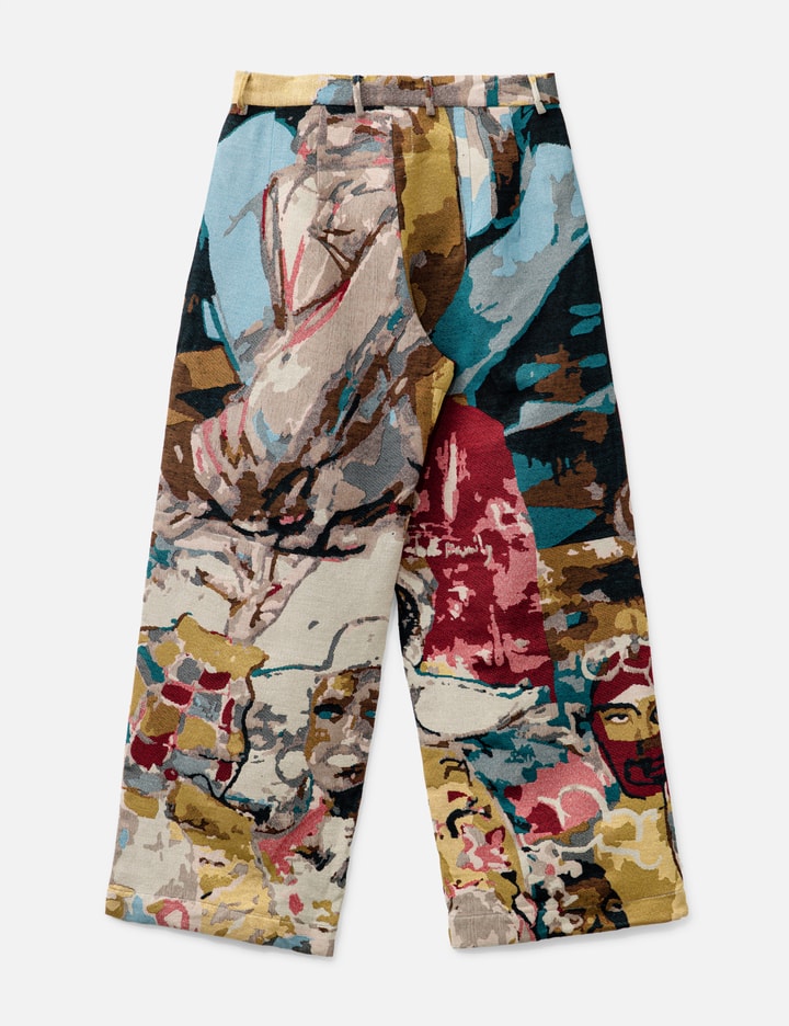 Jacquard Paintings Double Pleated Trousers