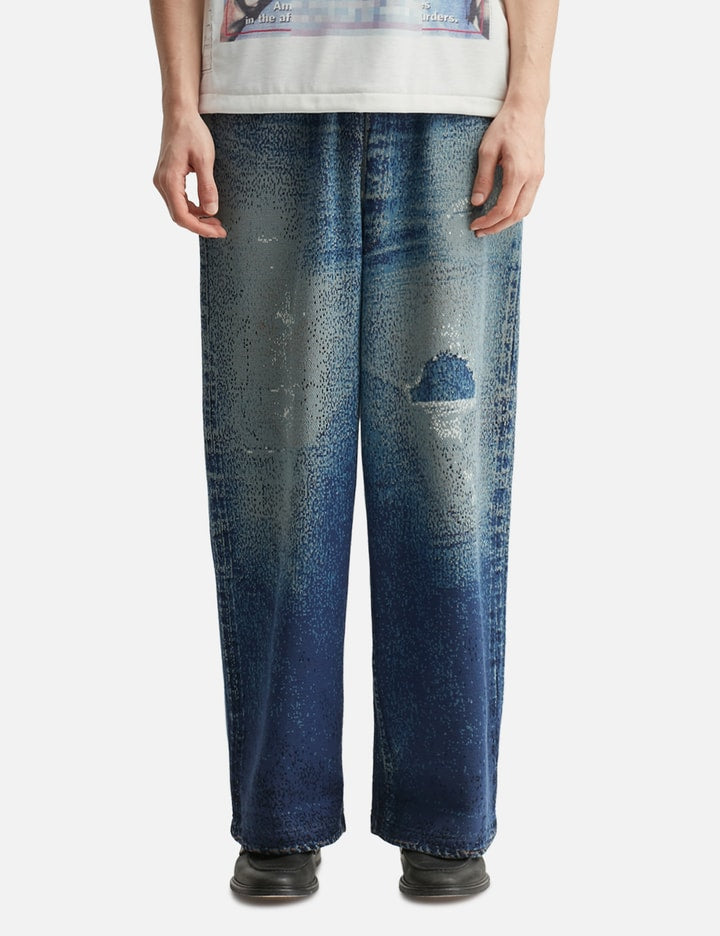 Knit Denim Pants