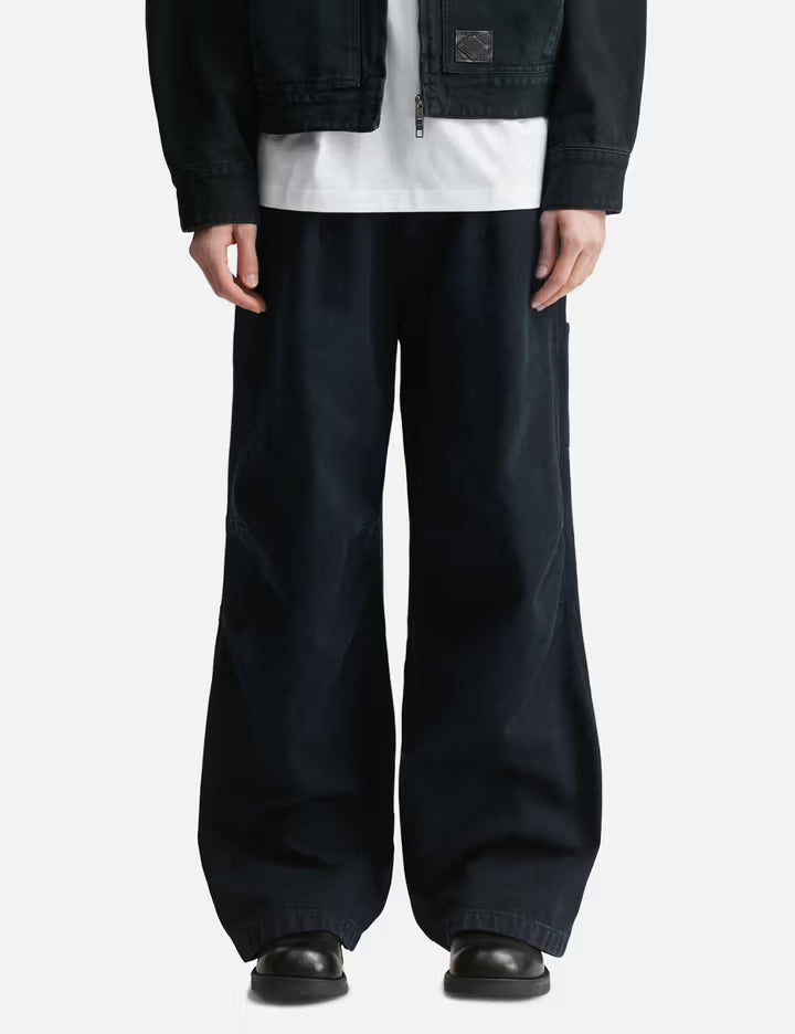 3D Wide Dyed Denim Pants