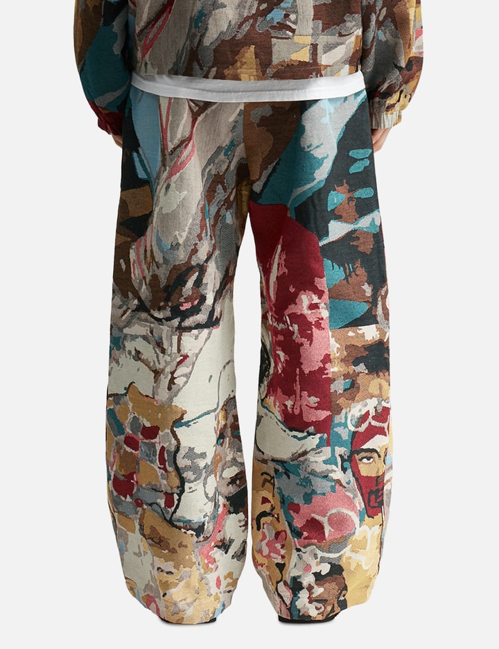 Jacquard Paintings Double Pleated Trousers