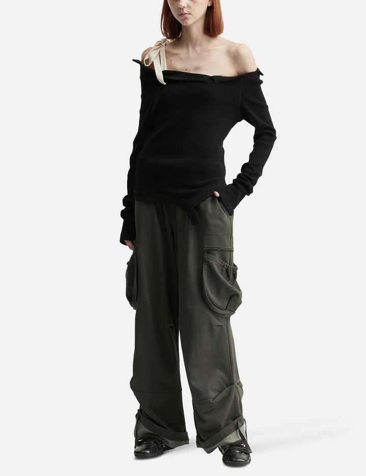 Utility Contrast Trim Jersey Pants