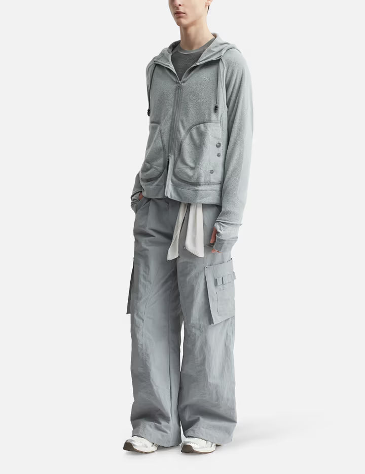 Mixed Layered Tie Jogger Pants