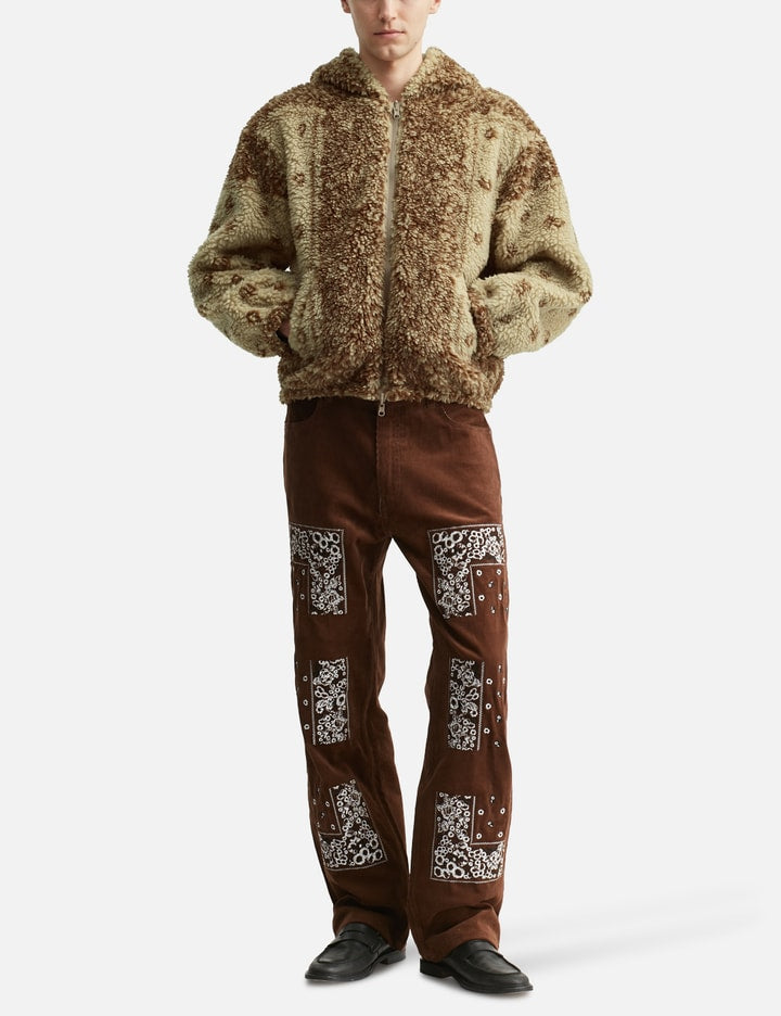Bandana Embroidery Corduroy Pants