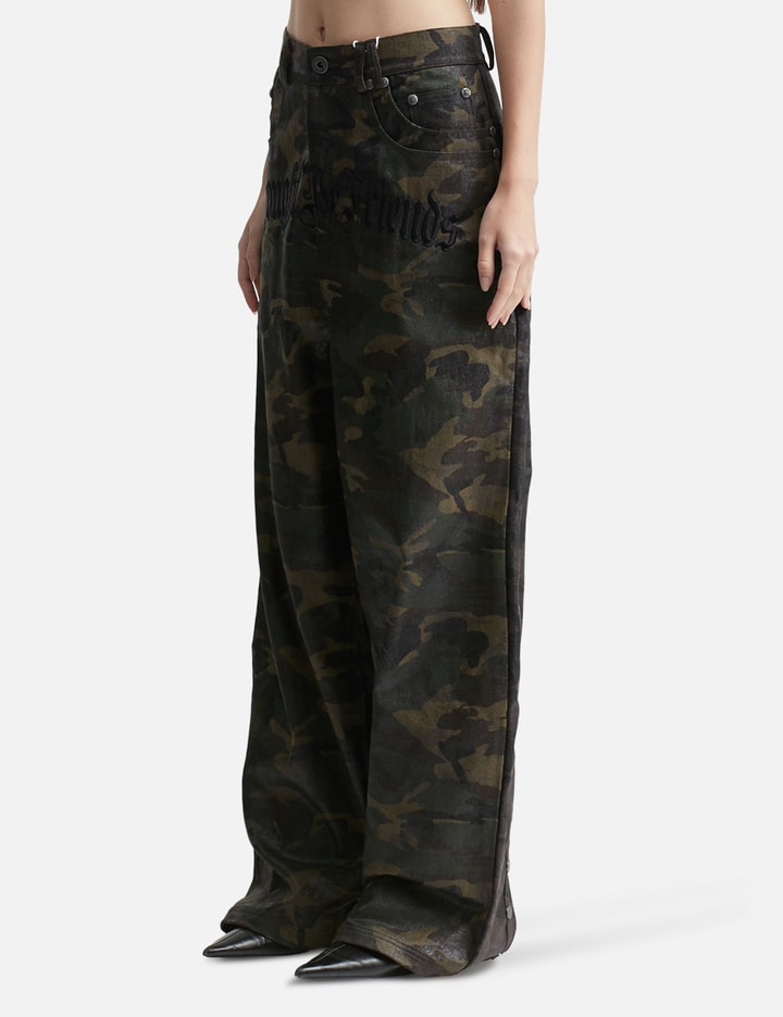 "Lucius" Embroidered Waxed Baggy Denims