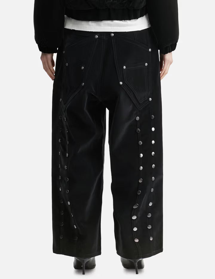 "Stephen" Black Baggy Pants