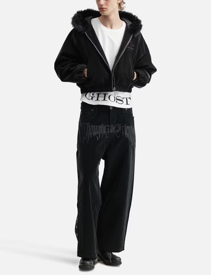 "Stephen" Black Baggy Pants