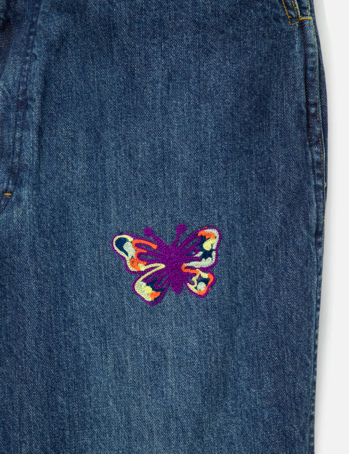 Papillon Embroidery Boot-Cut Jean - 12oz Denim