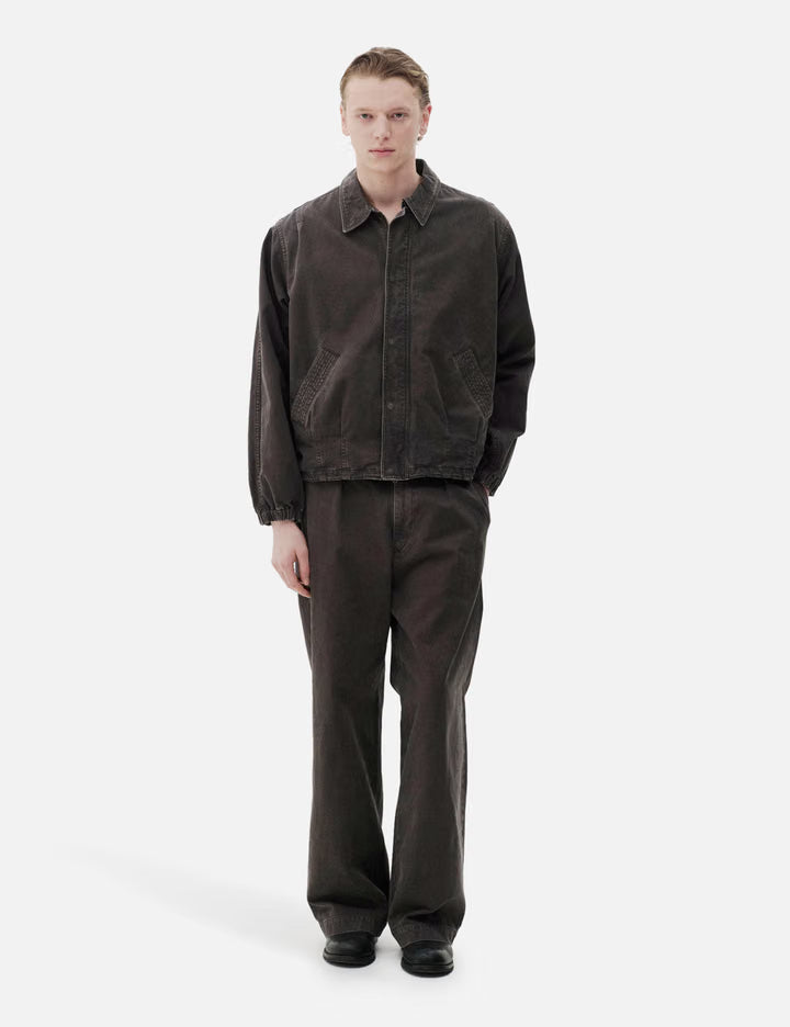 Peached Cotton Twill Garment-Dye Balloon Silhouette Blouson