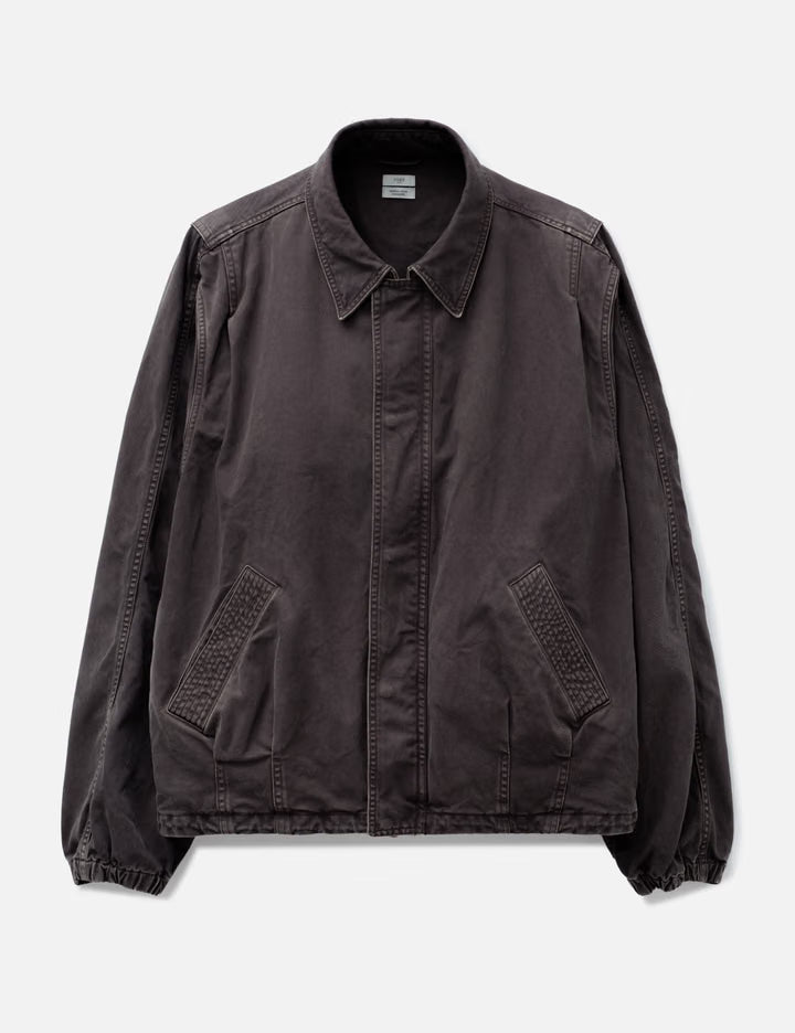 Peached Cotton Twill Garment-Dye Balloon Silhouette Blouson