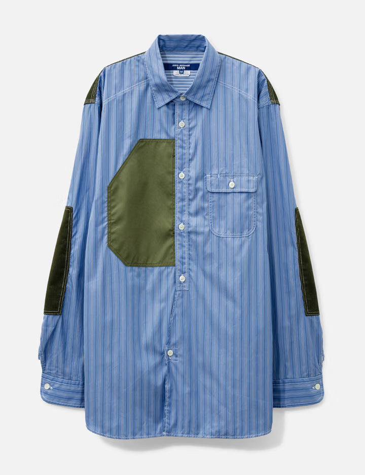Striped Patch Detail Shirt
