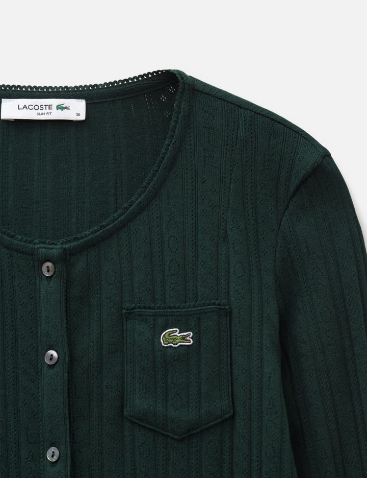 Pointelle Long Sleeved T-Shirt