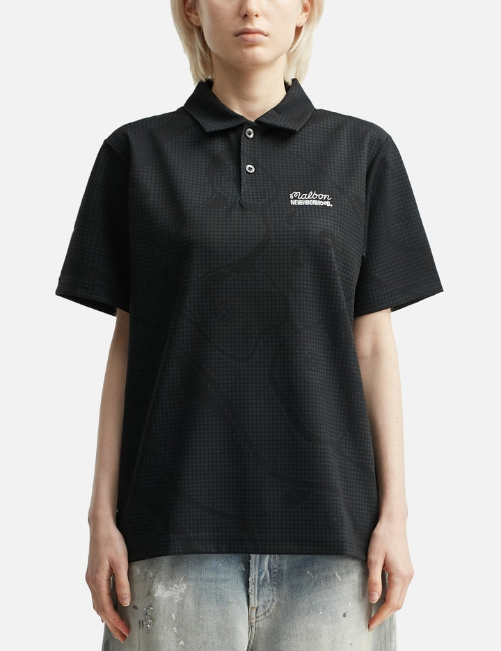 NH x Malbon Golf . Course Camo Pattern Polo Short Sleeve