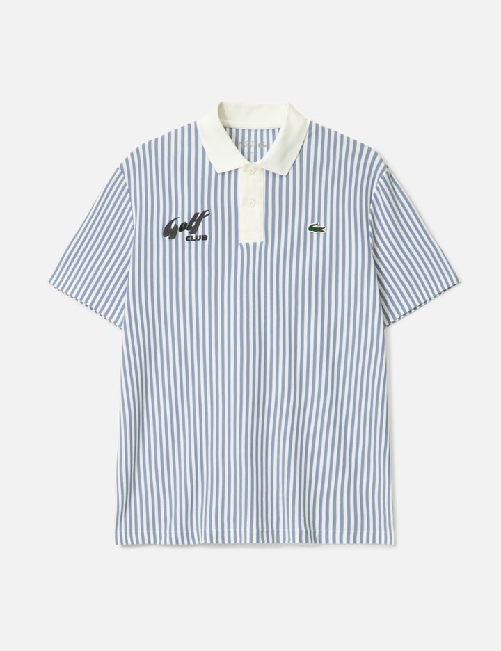 Men's Thermo-Regulating Striped Golf Polo