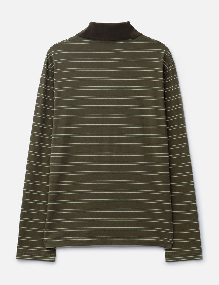 Long-Sleeve Striped Polo Shirt