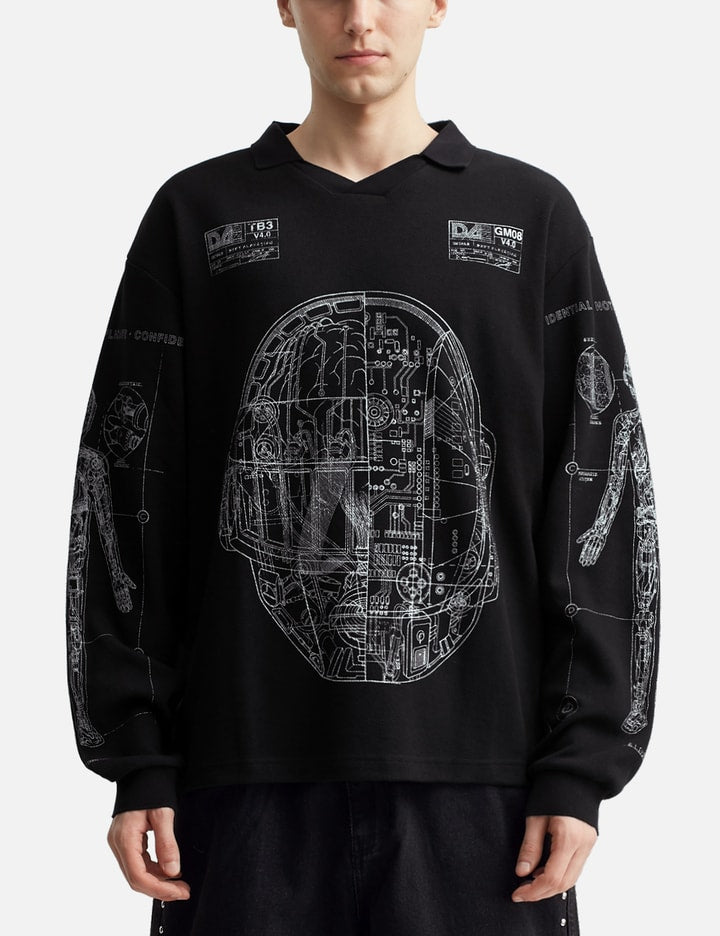 Pleasures x Daft Punk Schematic Long Sleeve Polo