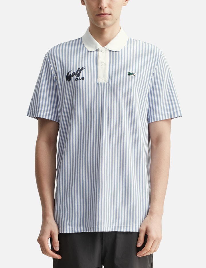 Men's Thermo-Regulating Striped Golf Polo