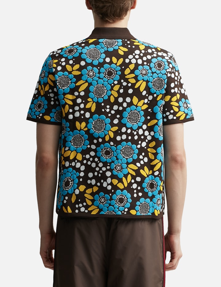 Wales Bonner Knit Floral Polo Shirt