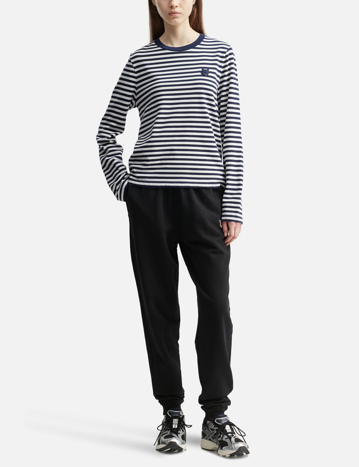 Bold Fox Head Patch Multi Stripes Regular LS T-shirt