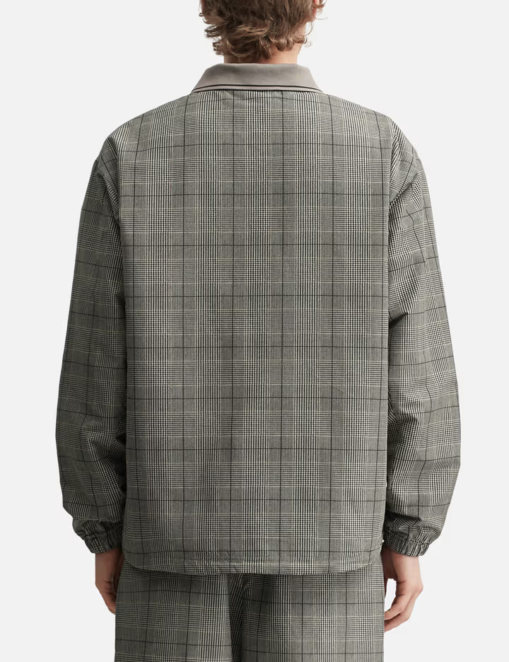 Plaid Practice Polo Collar Piste