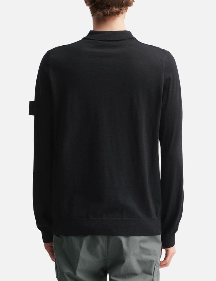 Pure Light RWS Wool_Stone Island Ghost Long-sleeve Polo Jumper