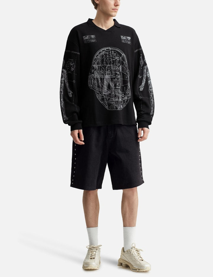 Pleasures x Daft Punk Schematic Long Sleeve Polo