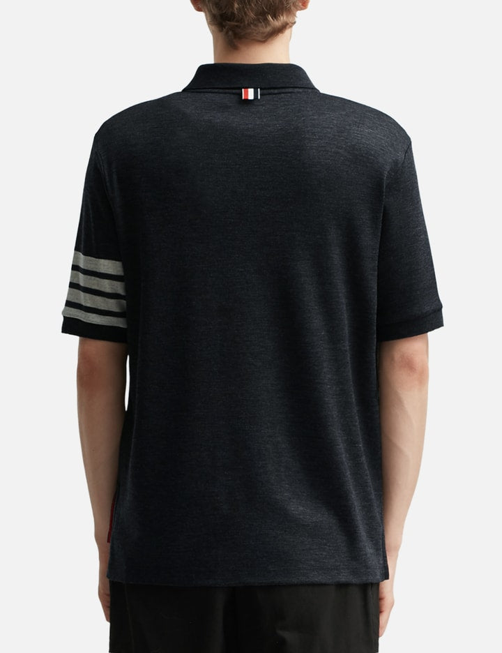 Wool Jersey 4-Bar Polo