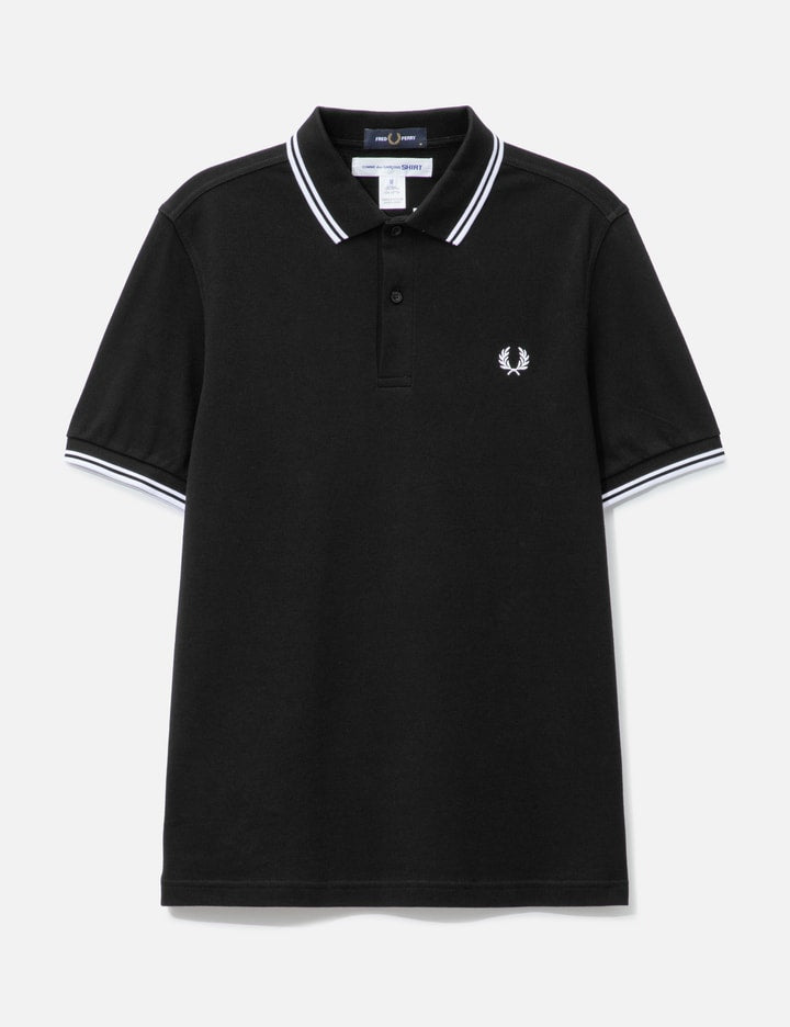 CDG Shirt X Fred Perry Short Sleeve Striped Polo "Strong Will"
