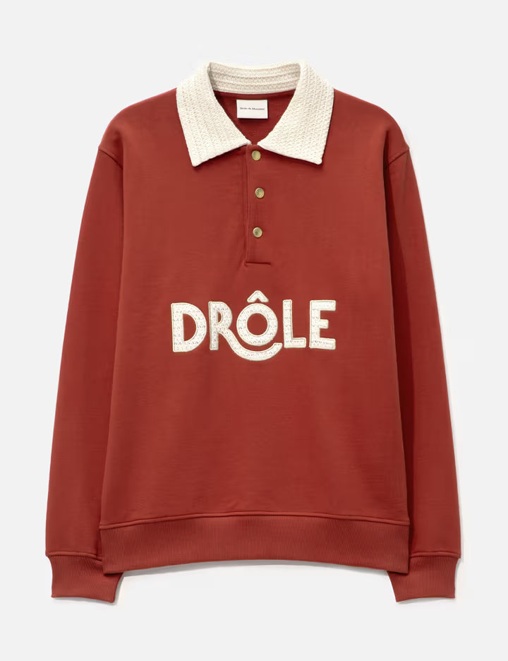 Polo Drôle Col Crochet